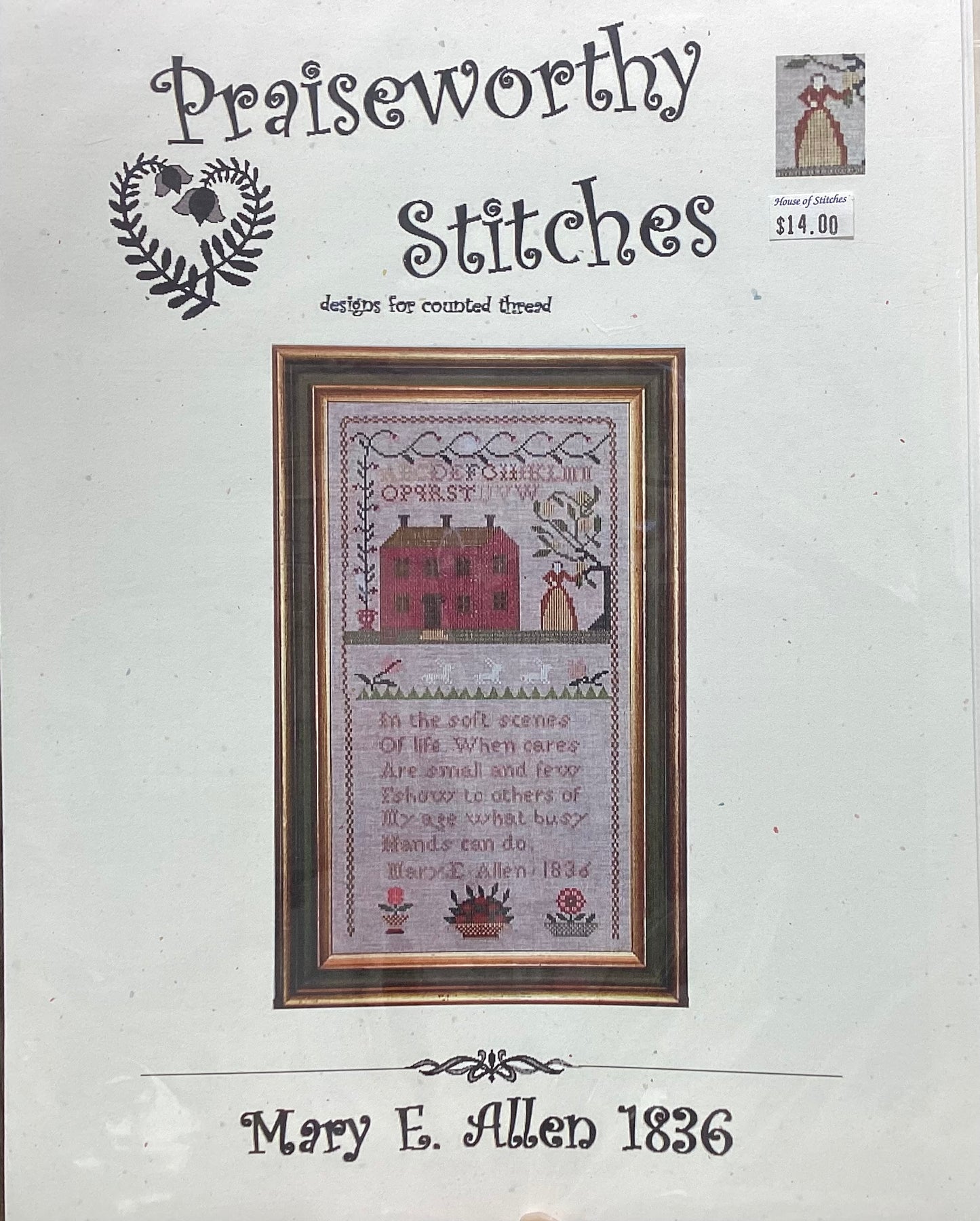 Mary E. Allen 1836 by Praiseworthy Stitches