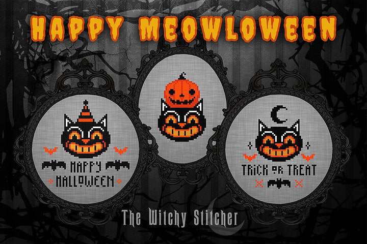 Happy Meowloween by The Witchy Stitcher