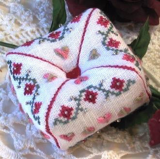 Flowers & Hearts Tuffet by Dinky-Dyes Designs