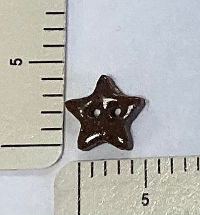 Brown Star Button by DeCuyper Trading Co.