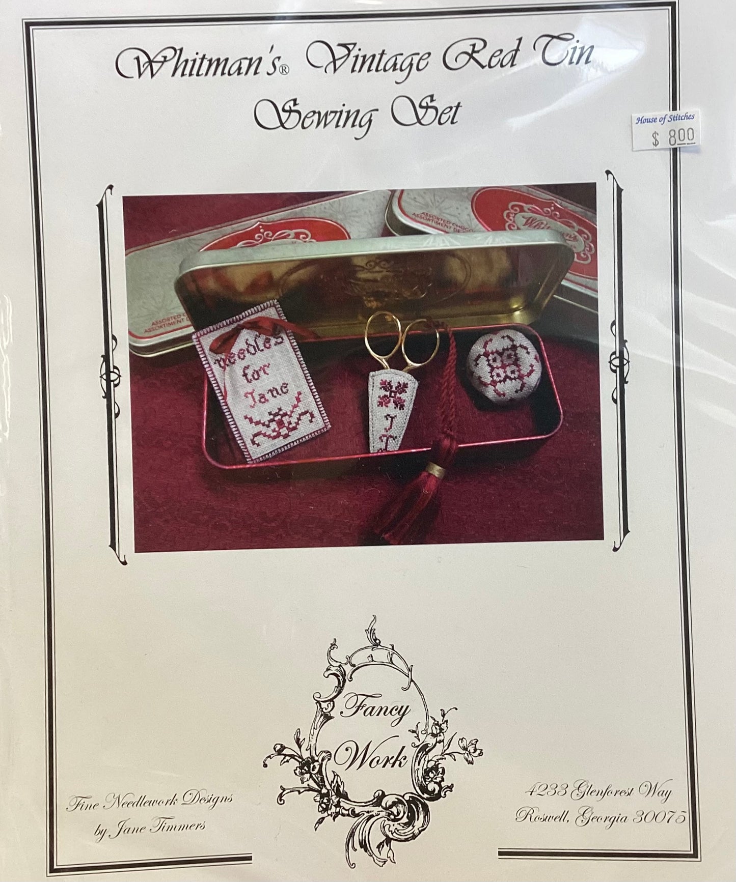 Whiteman’s Sewing Red Tin Sewing Set by Fancy Work