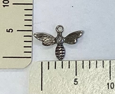Antique Silver Bee Charm by By Juptier