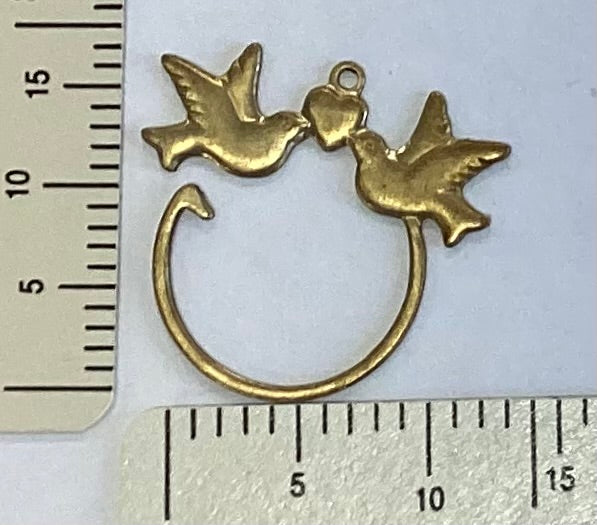 Birds and Heart Pendant Charm by By Jupiter