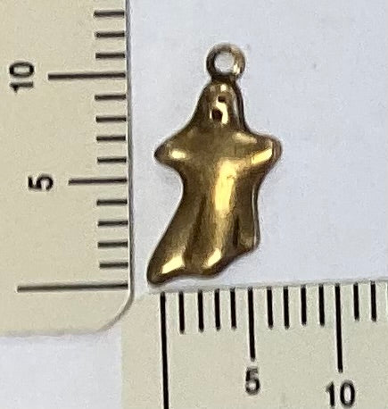 Small Antique Gold Ghost Charm by By Jupiter