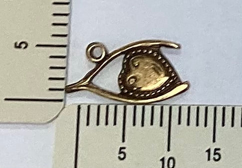 Wishbone With Heart Charm by By Jupiter