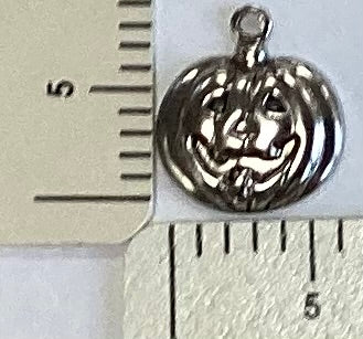 Antique Silver Jack-O-Lantern Charm by By Jupiter