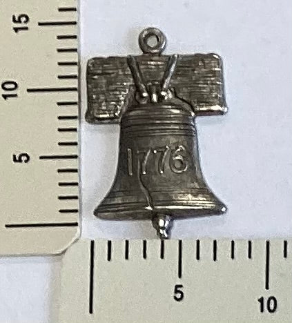 Antique Silver Liberty Bell Charm by By Jupiter