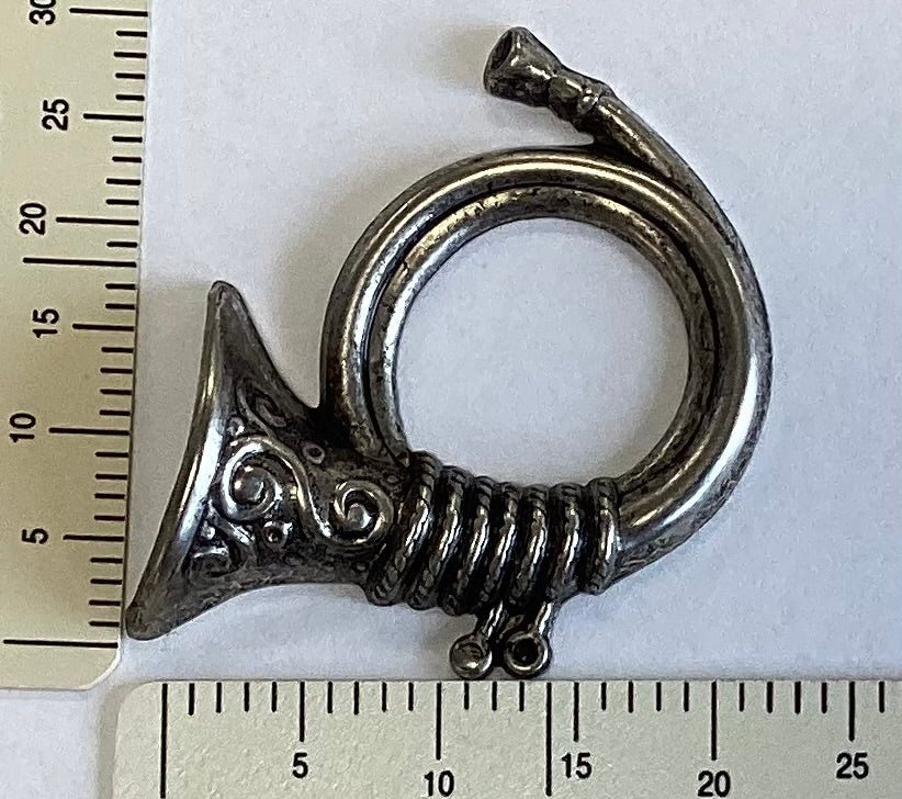Antique Silver French Horn Charm by By Jupiter