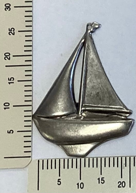 Antique Silver Sailboat Charm by By Jupiter