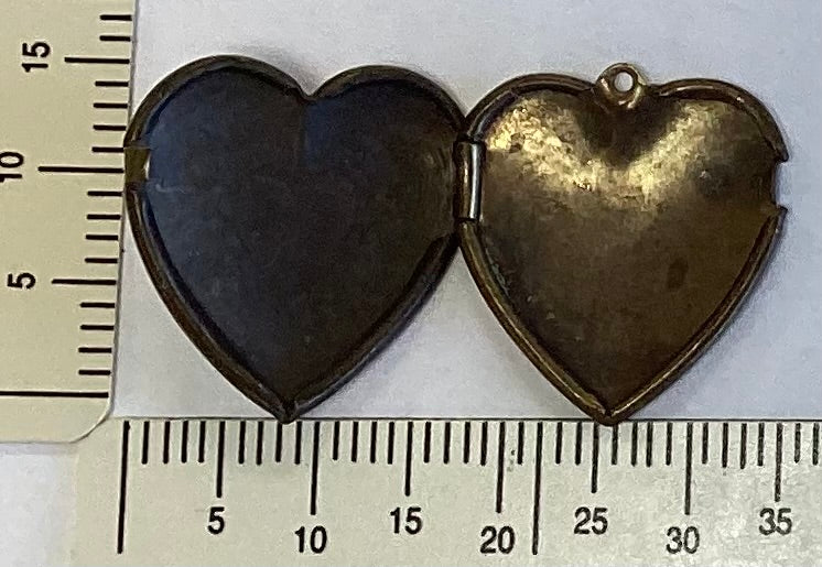 Antique Gold Heart Locket Charm by By Jupiter