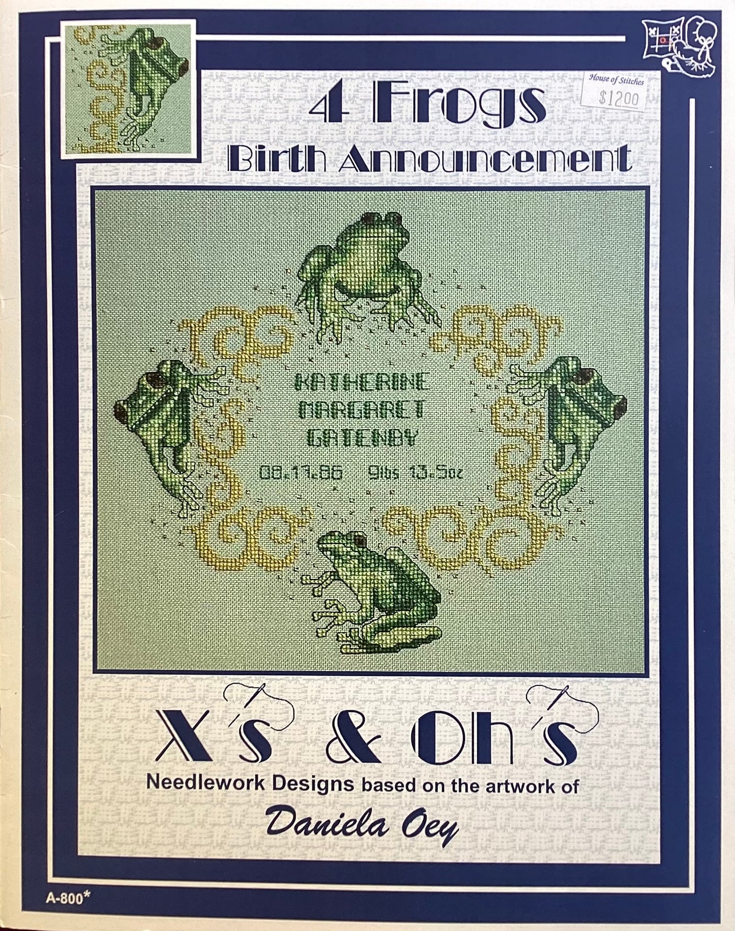 4 Frogs Birth Announcement by X’s & Oh’s