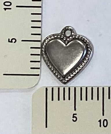 Antique Silver Heart Charm by By Jupiter