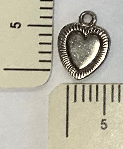 Antique Silver Heart Charm by By Jupiter
