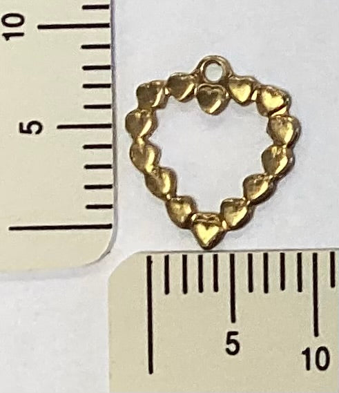 Brass Heart of Hearts Charm by By Jupiter