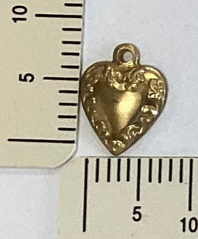 Brass Heart Charm by By Jupiter