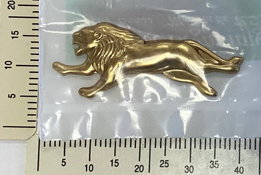 Brass Running Lion Charm by Creative Beginnings