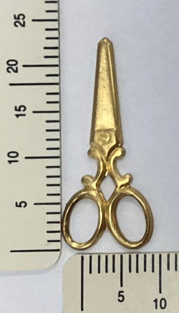 Brass Scissor Charm by By Jupiter