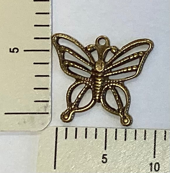 Antique Gold Butterfly Charm by By Jupiter