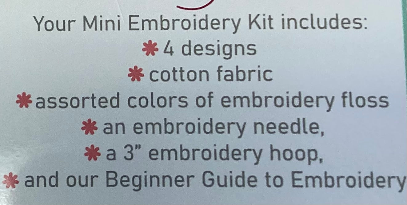 Close Encounters Mini Embroidery Kit by Craft Habit