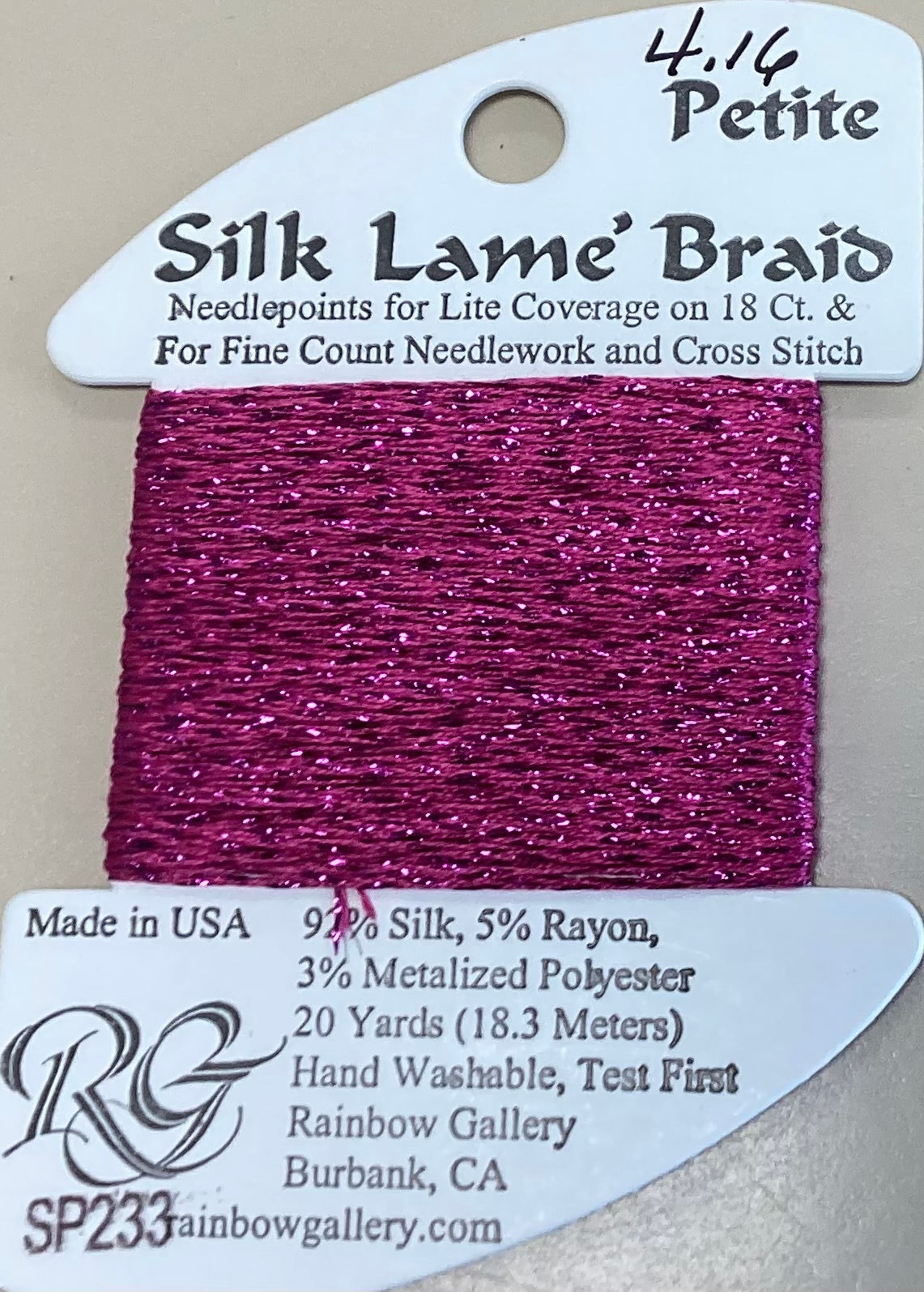 Rainbow Gallery: Petite Silk Lame’ Braid