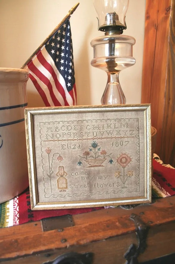 Come Buy My Sweet Flowers by Heartstring Samplery Primitives