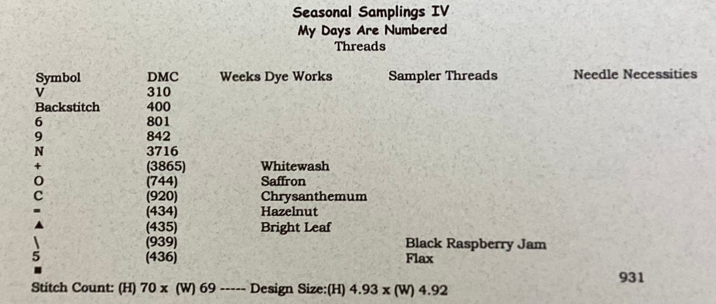 Seasonal Samplings IV by Poppy Kreations