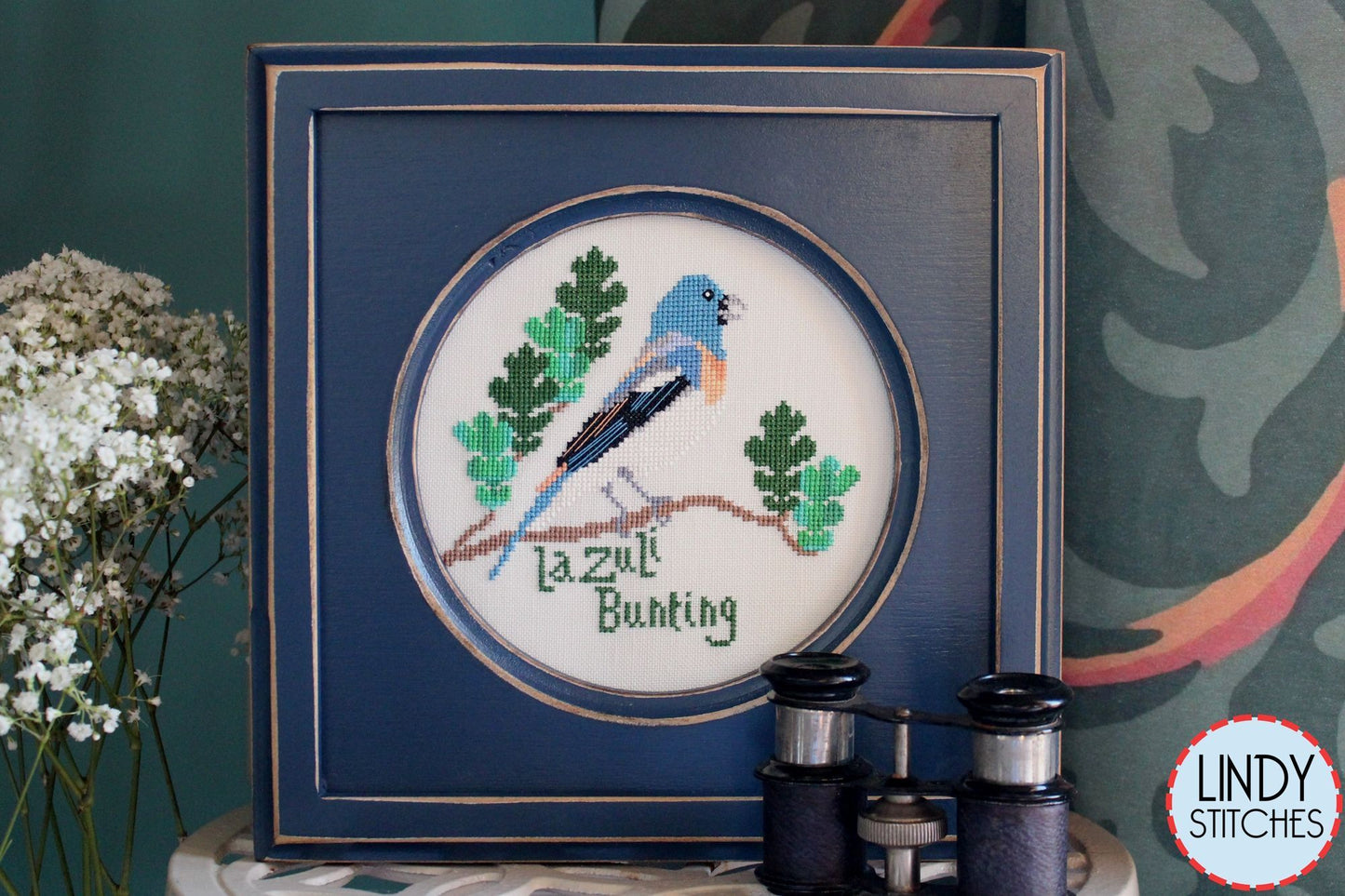 Lazuli Bunting by Lindy Stitches