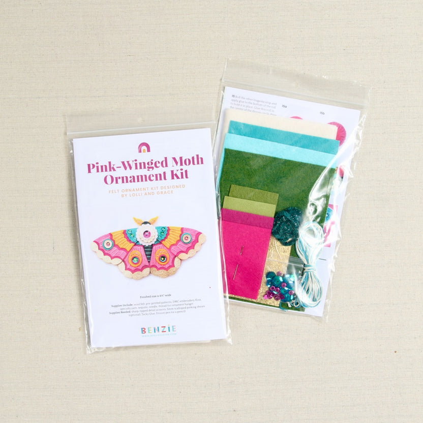 Pink-Winged Moth Ornament Kit by Benzie Designs