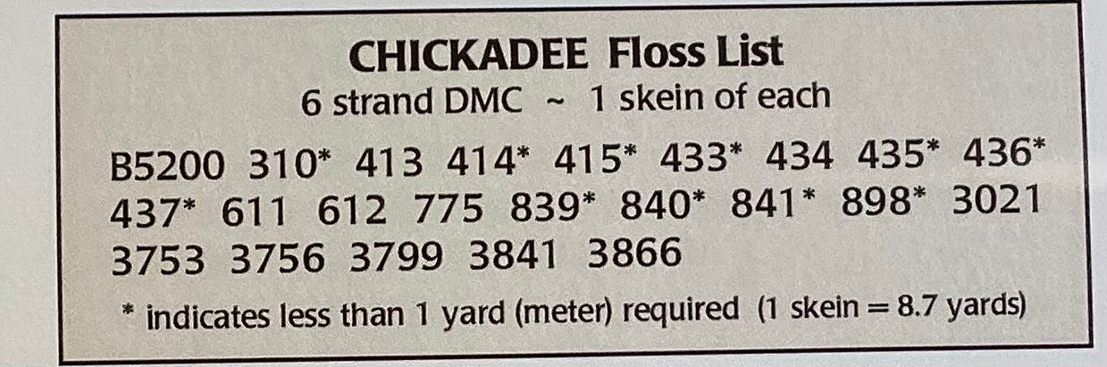 Chickadee by The Stitching Studio