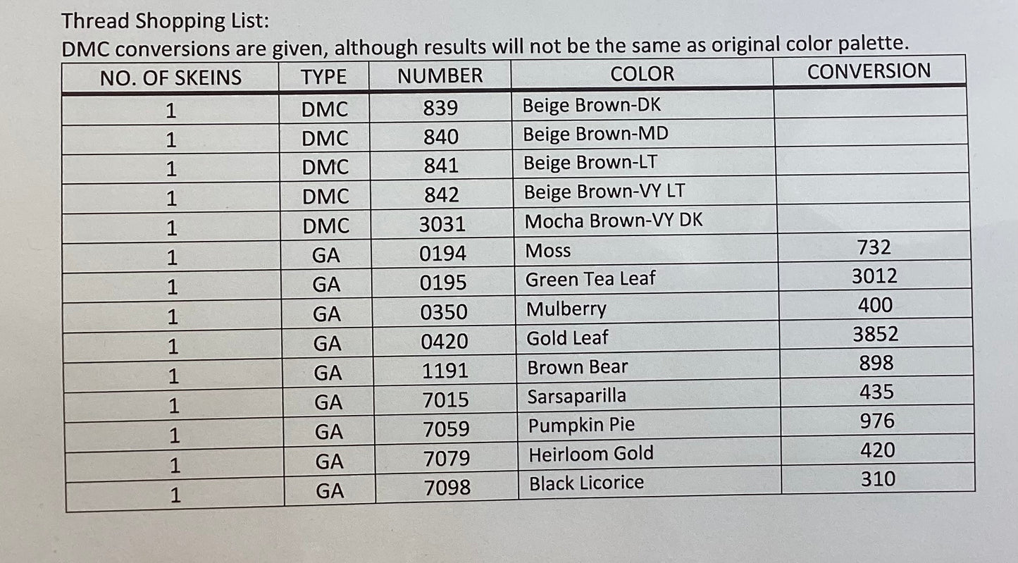 Bird of Autumn by Stitches Through Time