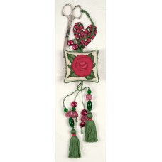 Cabbage Rose Scissor Fob by The Heart’s Content, Inc.