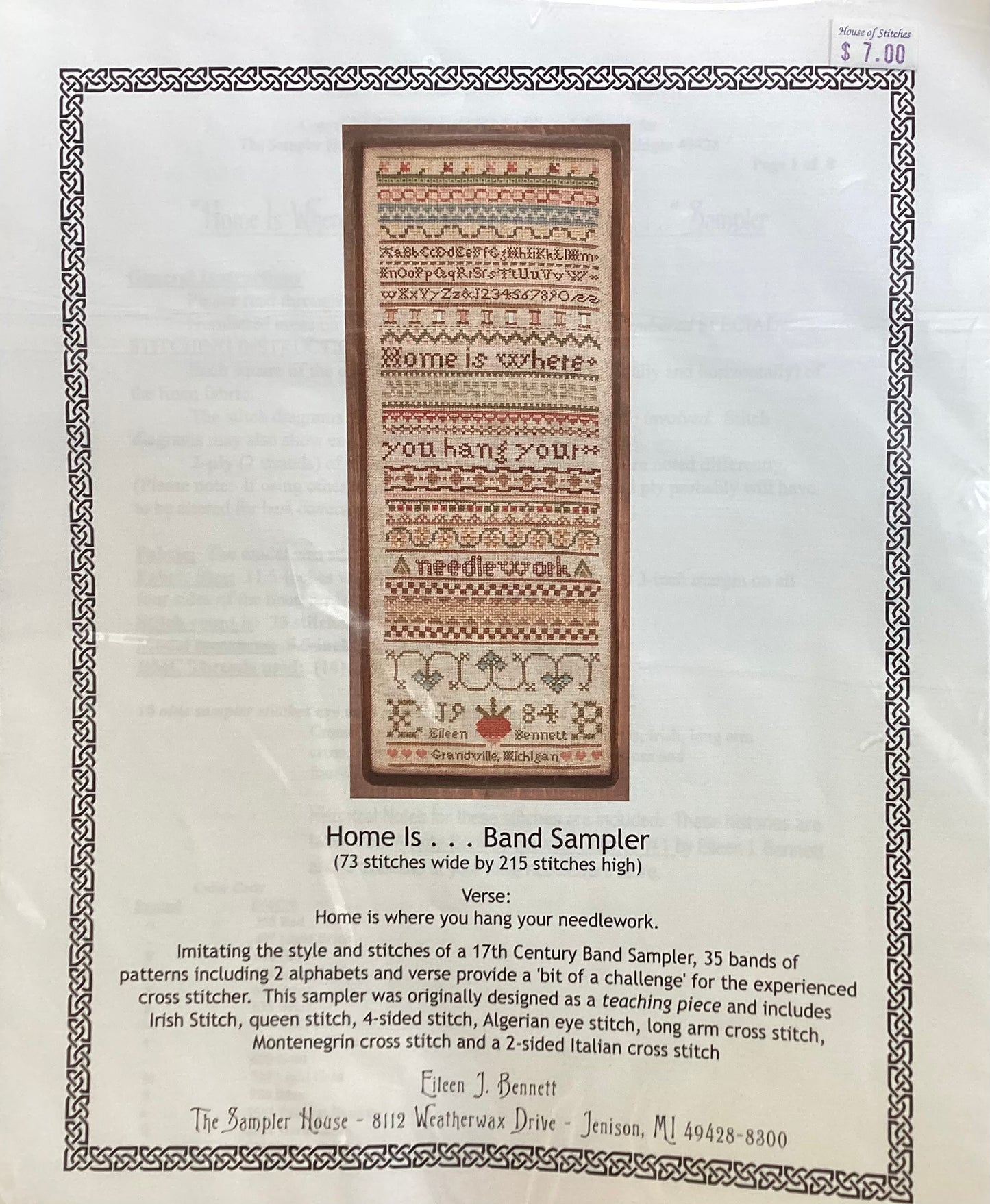 Home is … Band Sampler by The Sampler House
