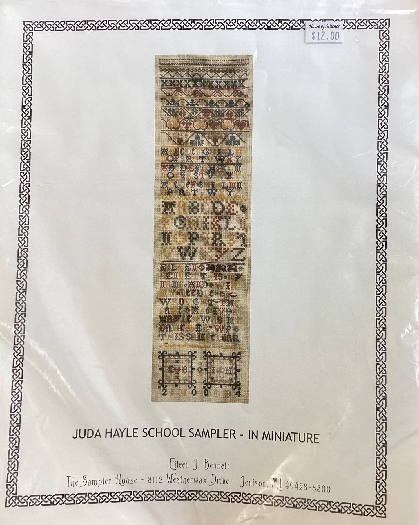 Juda Hayle School Sampler in Miniature by The Sampler House