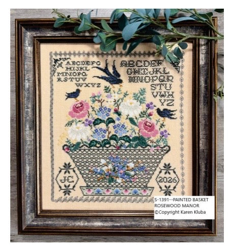 PREORDER! Painted Basket by Rosewood Manor