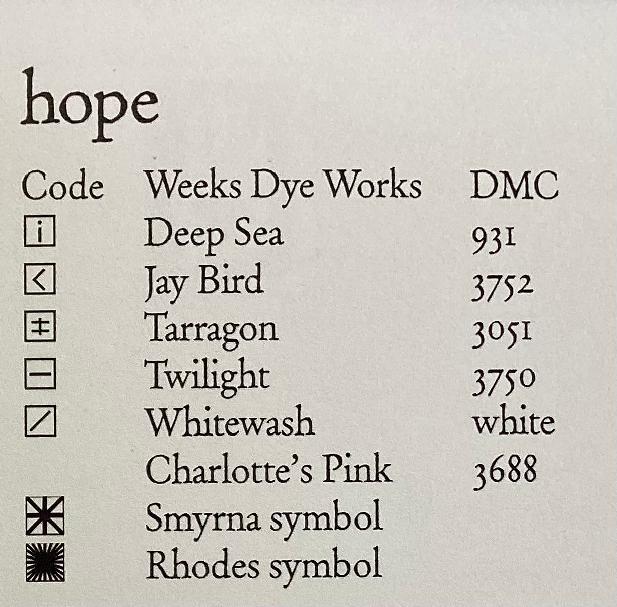 Hope by Heart in Hand Needleart