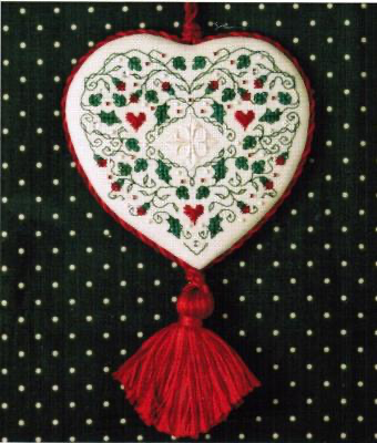 Holly & Hearts Hanging Ornaments Kit by The Sweetheart Tree