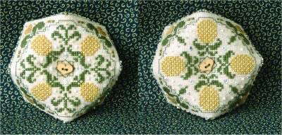 Pretty Pineapples Biscornu Pincushion by The Sweetheart Tree