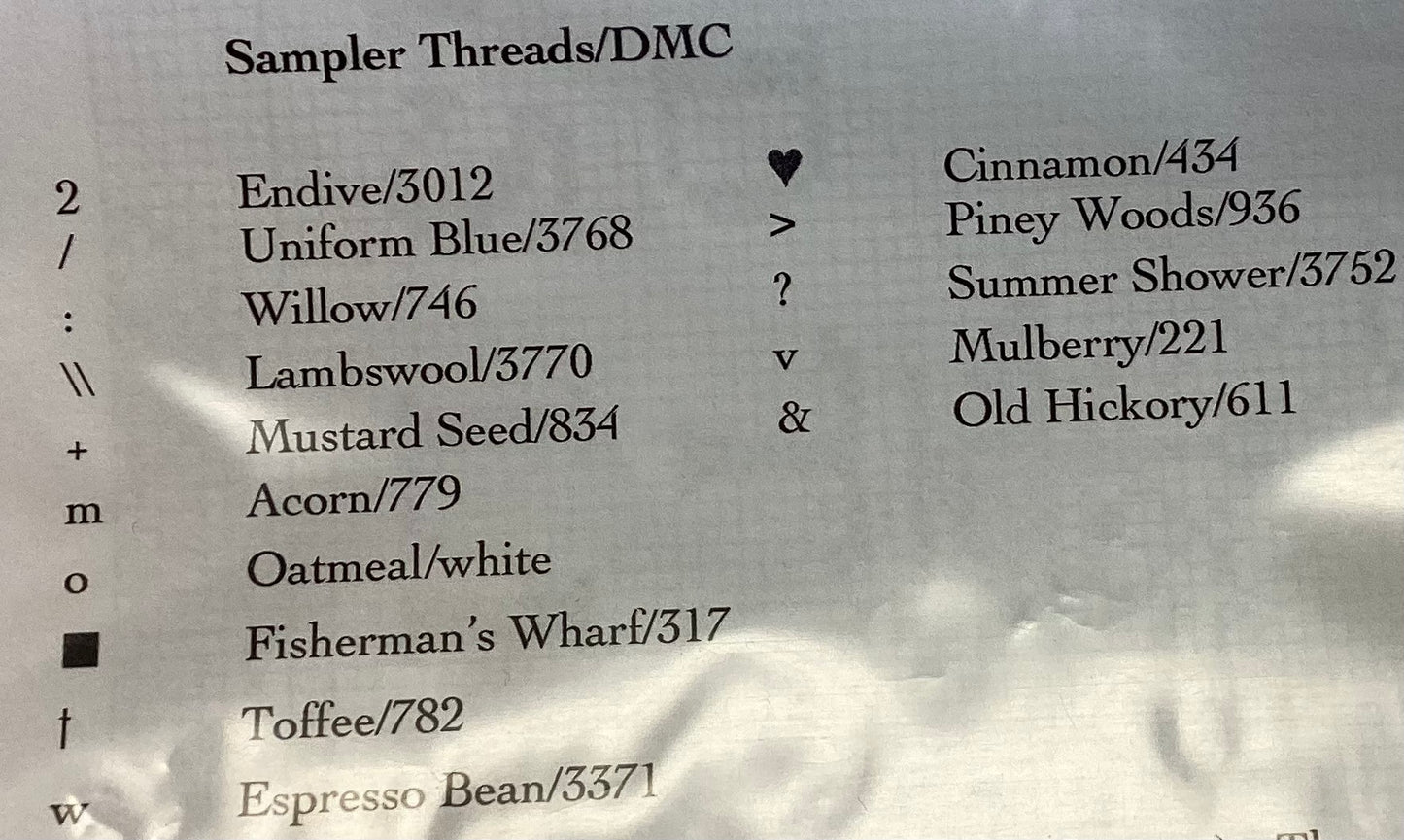 Jenny Bean’s Creation Sampler by Shakespeare’s Peddler