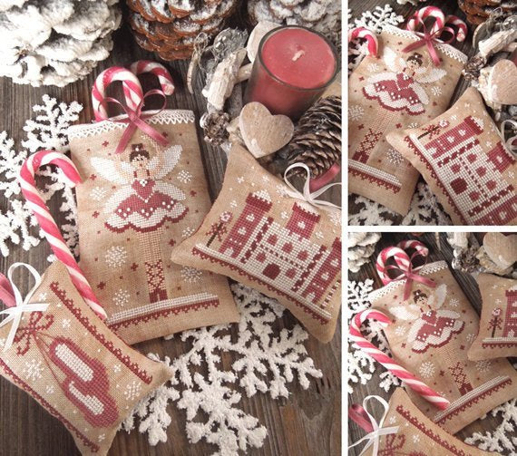 The Sugar Plum Fairy Christmas Ornaments Set by The Little Stitcher
