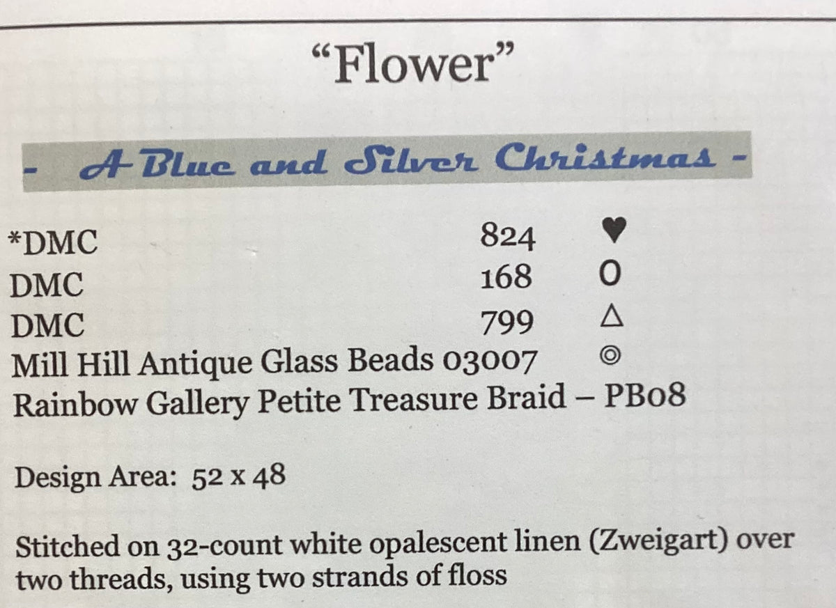 A Blue and Silver Christmas: Flower by Misty Hill Studio