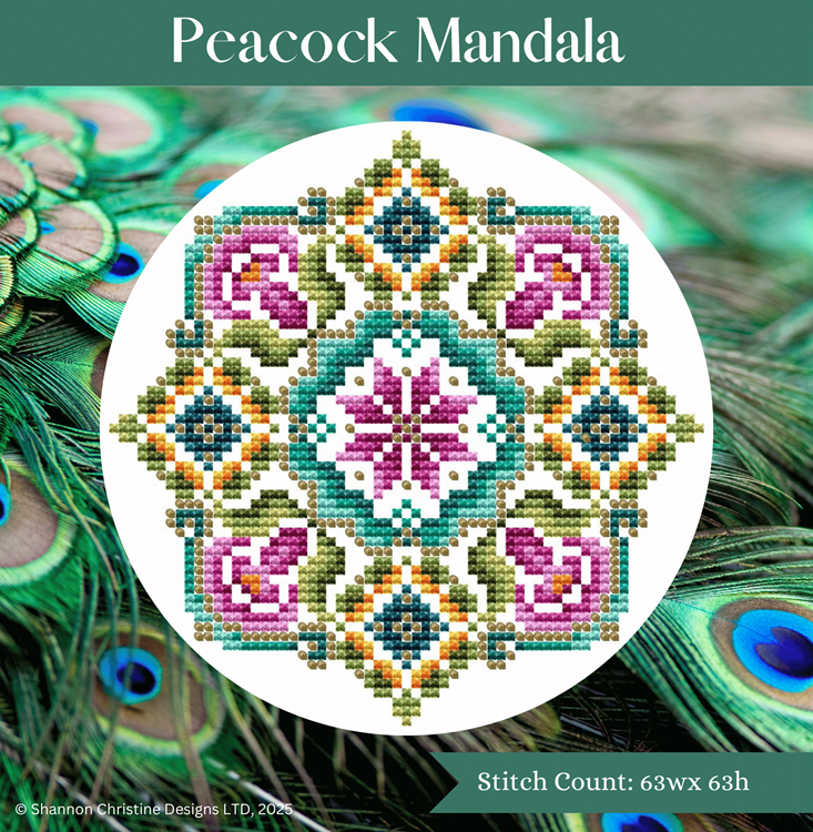 Peacock Mandela by Shannon Christine Designs