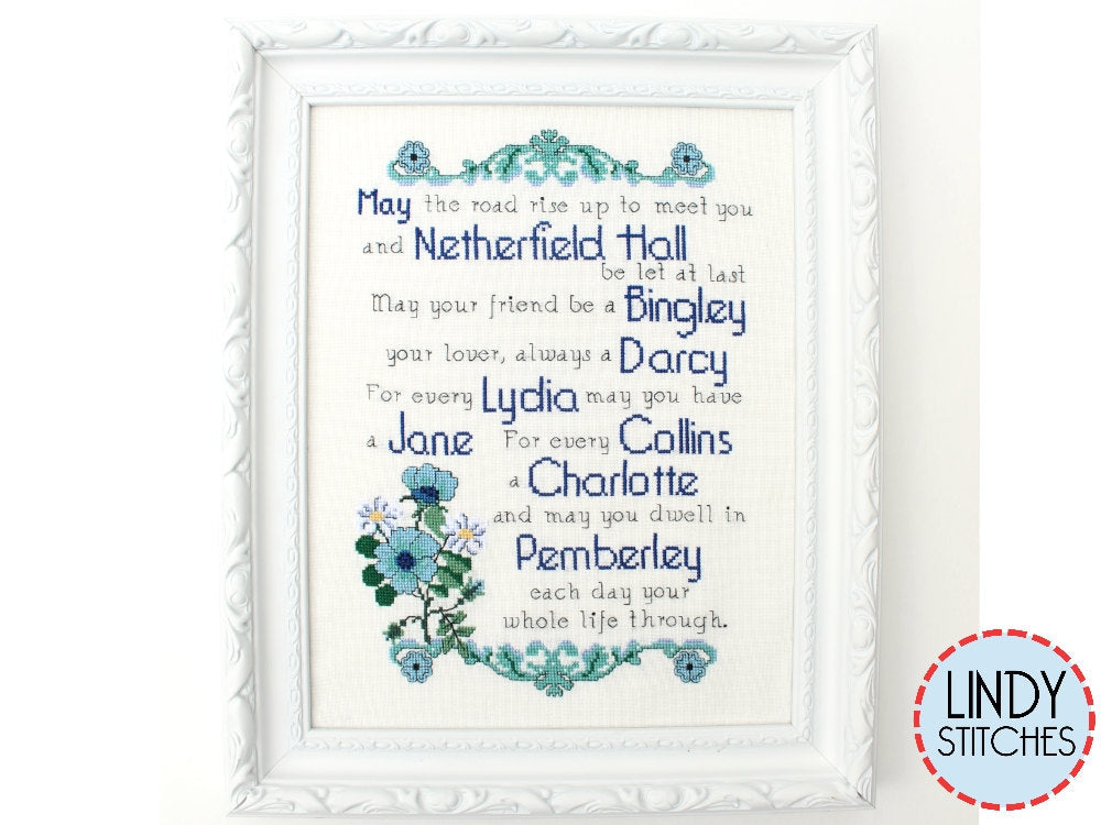Pride & Prejudice Blessing by Lindy Stitches