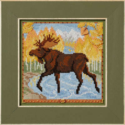 Autumn Moose: Buttons & Beads, Autumn Series Kit 2024 by Mill Hill