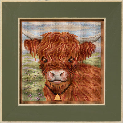 Buttons & Beads Spring Series 2025: Highland Cow Kit By Mill Hill
