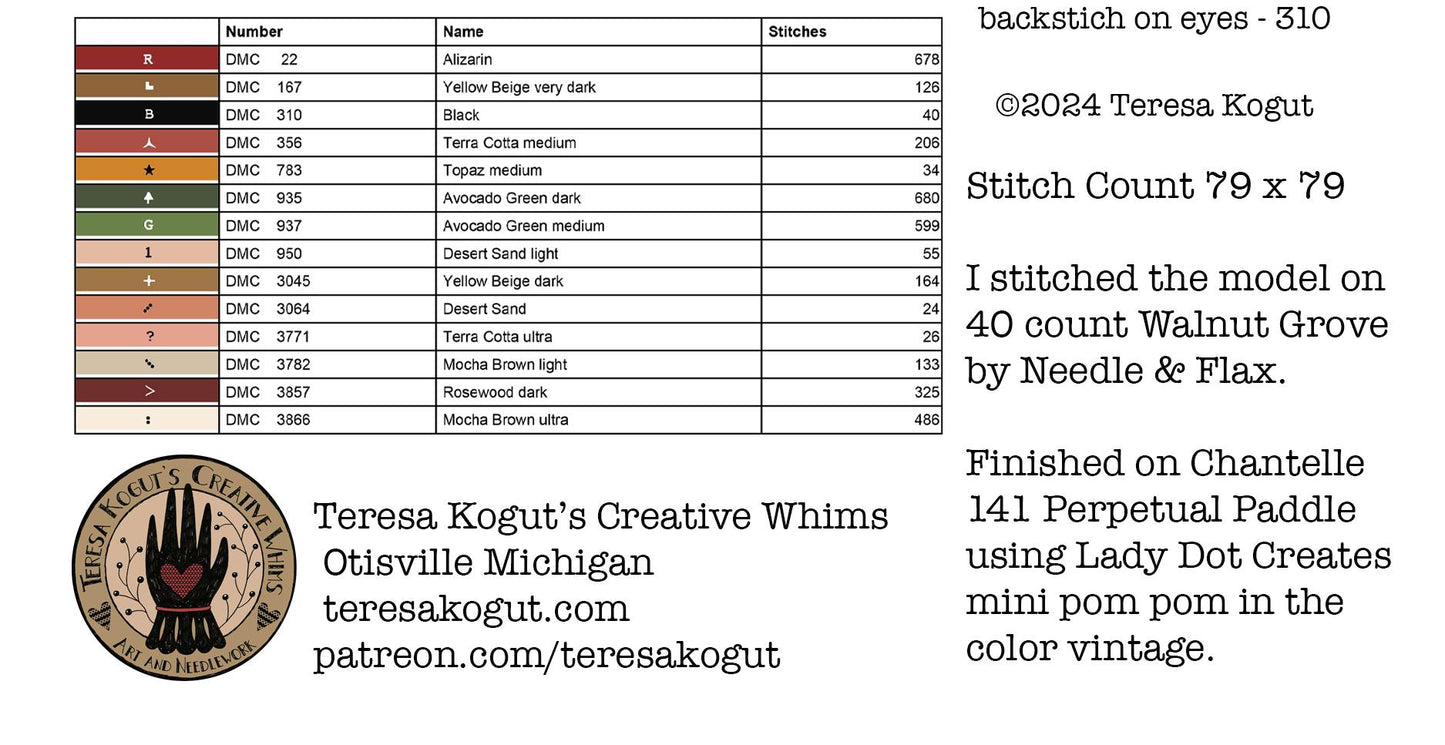 Santa Wreath Ornament by Teresa Kogut