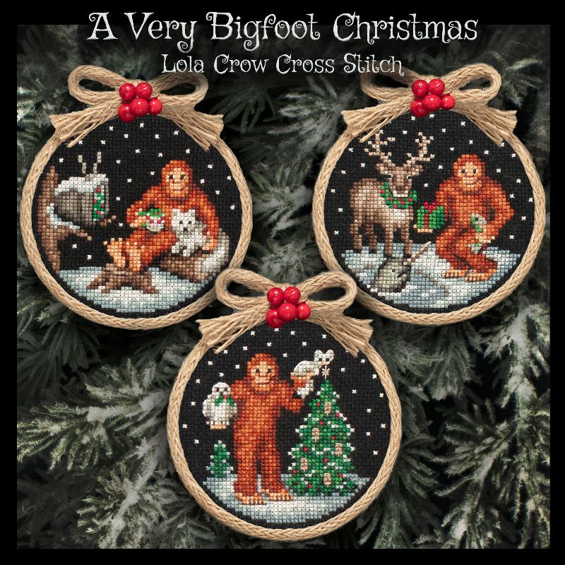 PREORDER! A Very Bigfoot Christmas: Ornament Set by Lola Crow