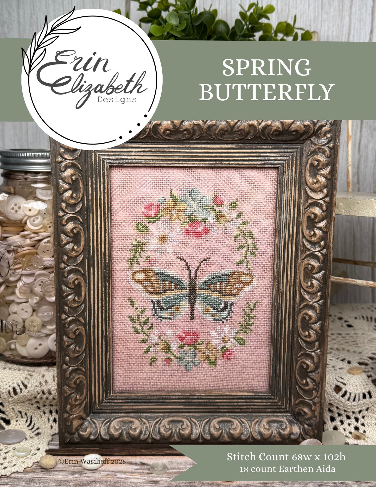 Spring Butterfly by Erin Elizabeth Designs