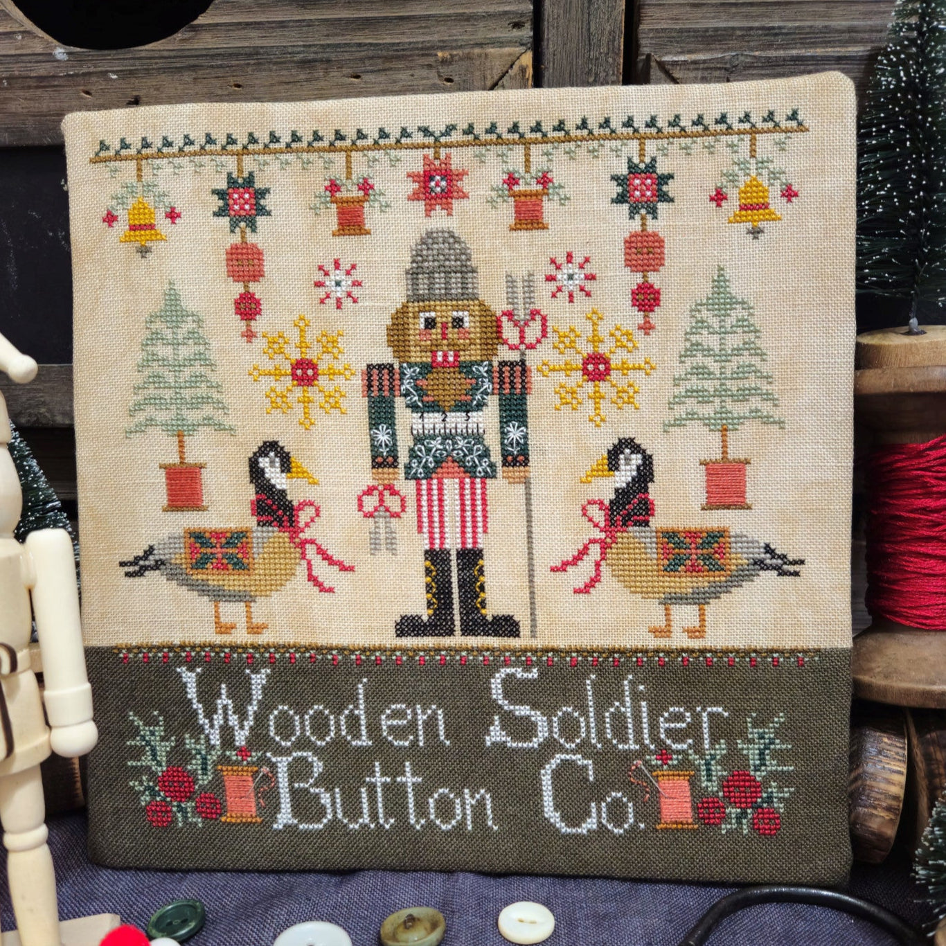 Wooden Soldier Button Co. by Quaint Rose Needlearts