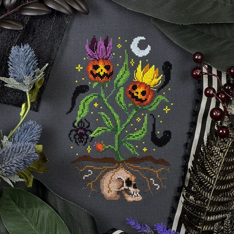 Spooky Blooms by The Stitch Crypt