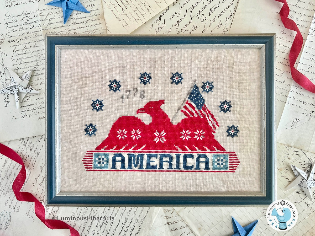 American Eagle Coverlet By Luminous Fiber Arts